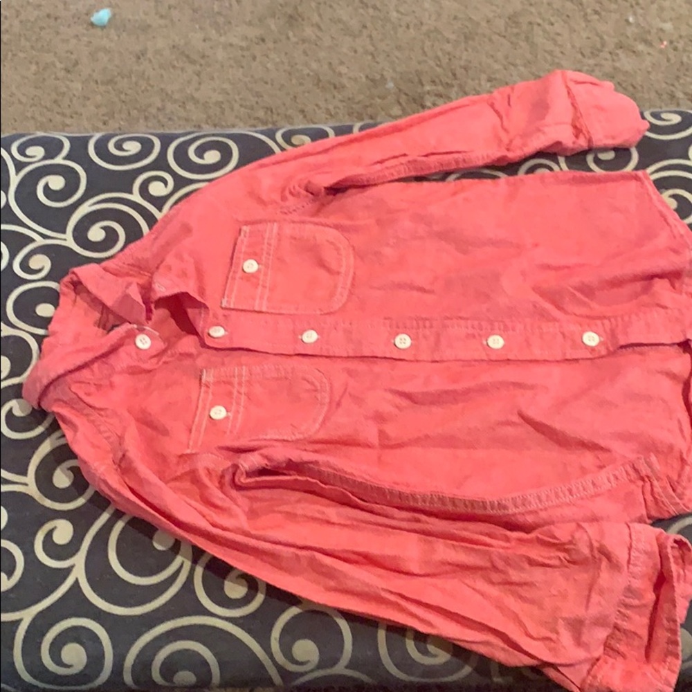 Red OshKosh B’gosh distressed button-down